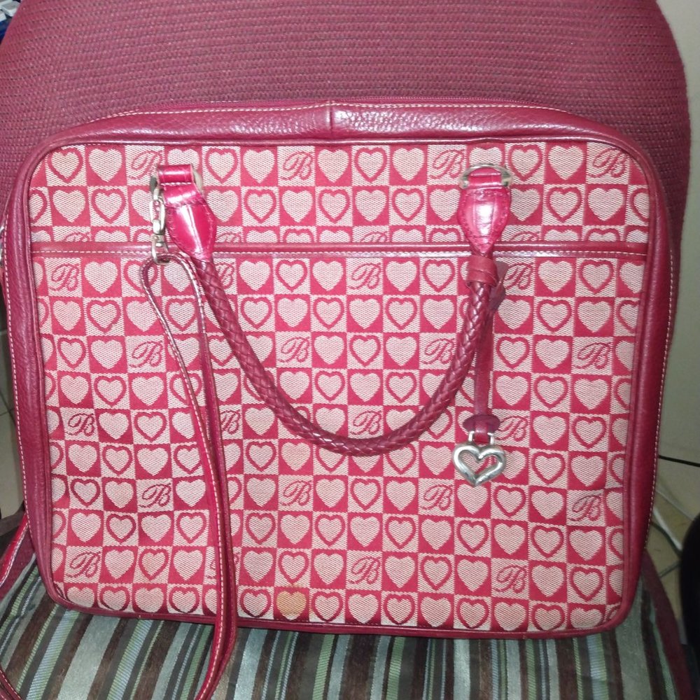 ❤️BRIGHTON Red Heart Laptop Briefcase Crossbody Business Bag with FOB Hangtag